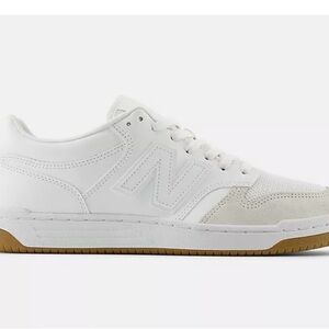 New Balance 480 White/White Leather Comfort Sneaker Womens sz 8